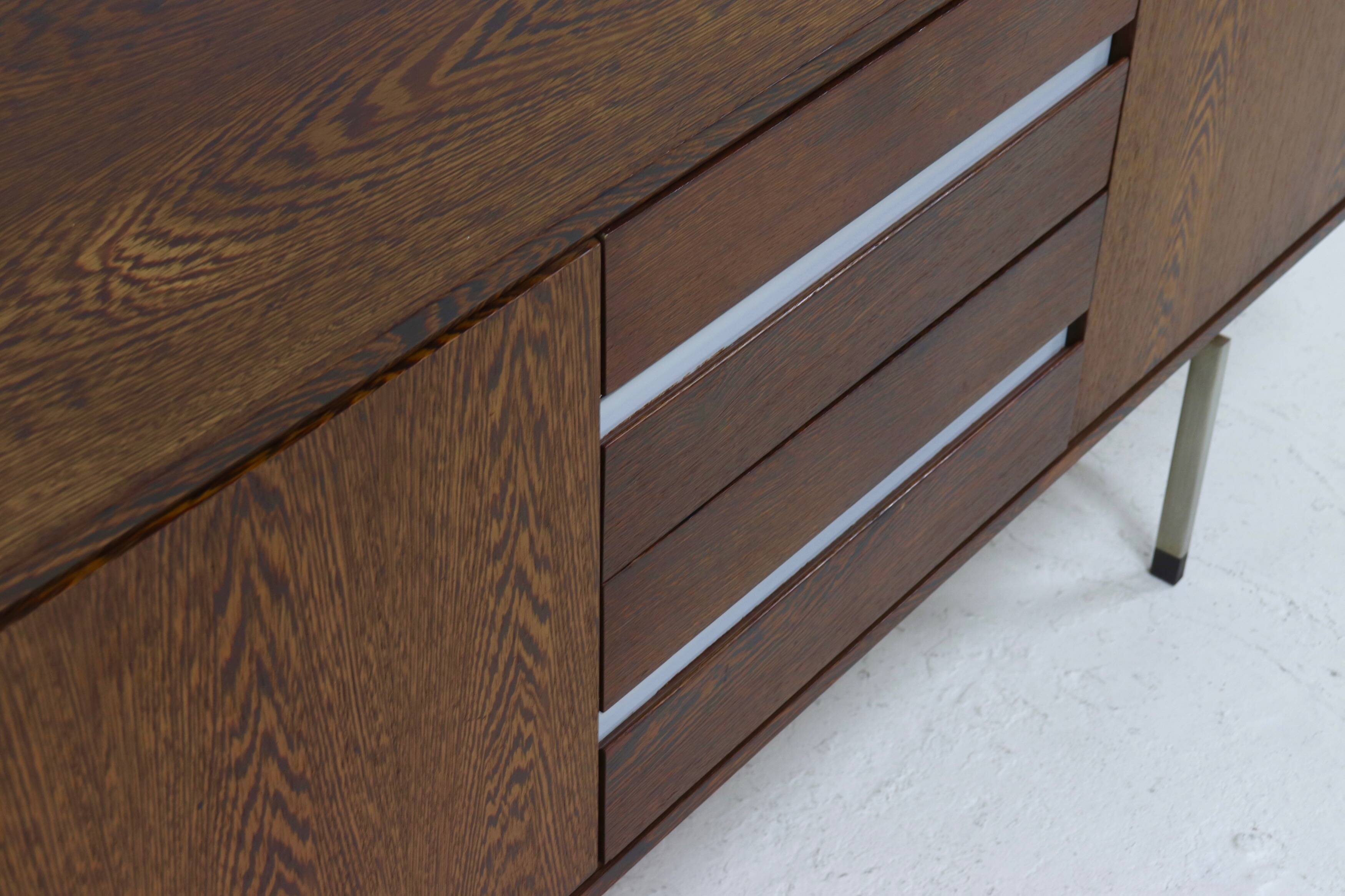 Dutch Minimalist Wenge Wooden Sideboard by Tijsseling 1970s