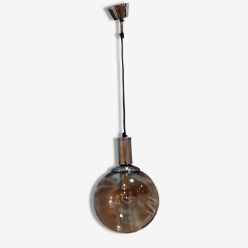 Suspension globe vintage smoked glass