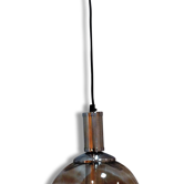 Suspension globe verre fumé vintage