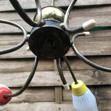 Vintage 6-arm pendant light from the 1960s