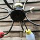 Vintage 6-arm pendant light from the 1960s