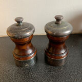 Duo pepper and salt shaker palace silver wood peugeot