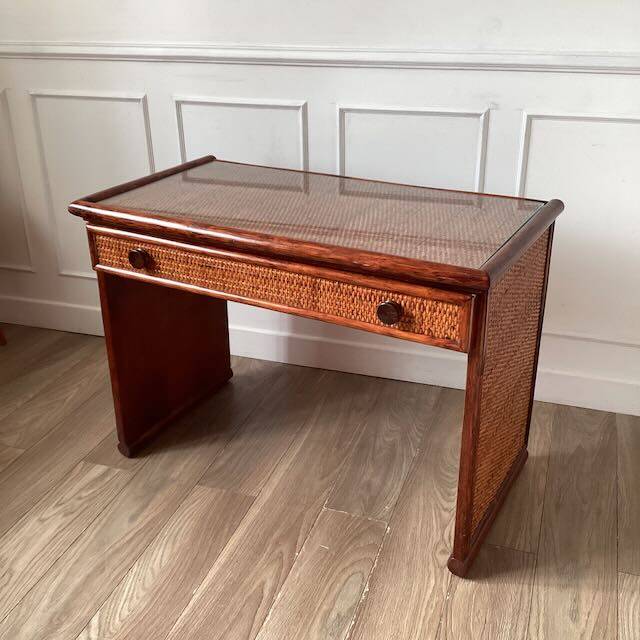 Roche-Bobois rattan desk