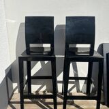 Set of 2 KARTEL One More Please counter stools in matte black by Philippe Starck