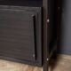 Striking 20thc italian ebonised etageres with open back & storage c.1970
