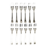 Christofle – 12 cake forks, Boréal model with original box