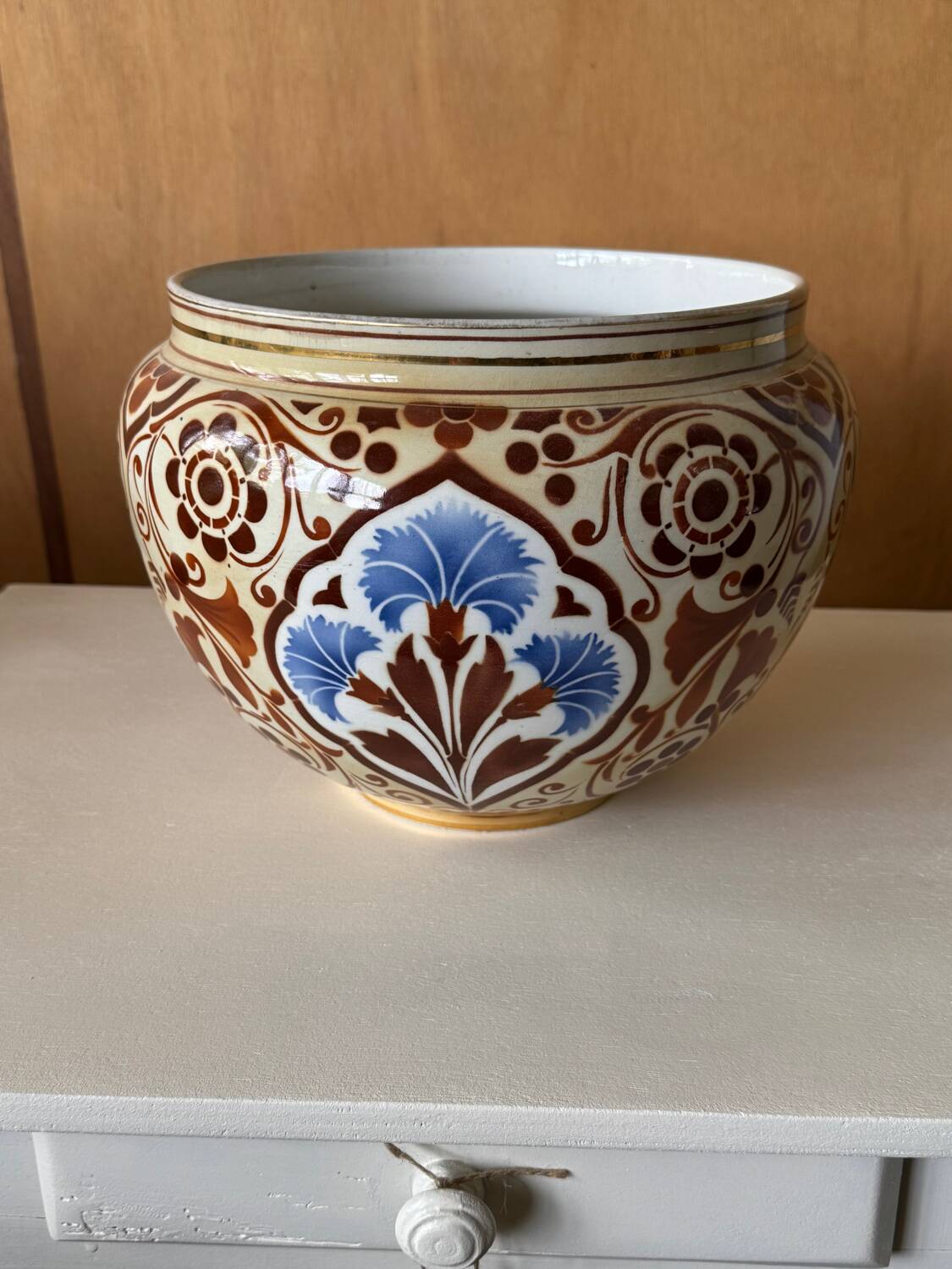 Large art deco flower pot