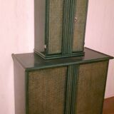 Meuble en rotin vert