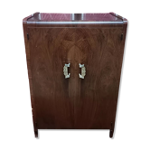Art deco bar furniture symmetrical walnut veneer