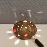 Small ceramic wall lamp (can also be used as a table lamp) space age style. Danish 1970s