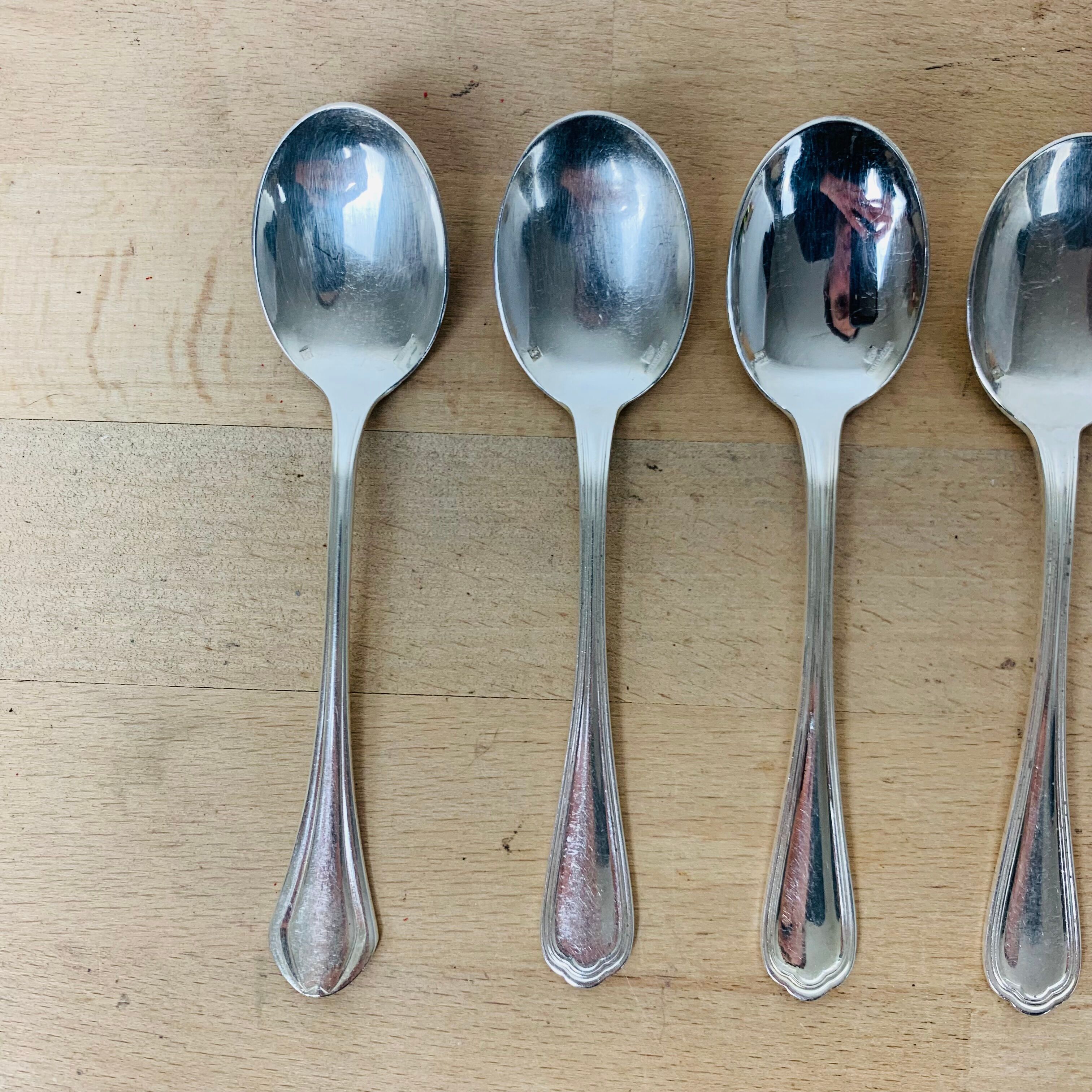 8 dessert spoons Christofle Spatours silver metal