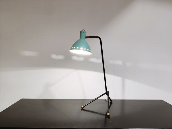 Lampe de bureau de trépied du milieu du siècle, années 1950
