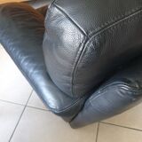 Very good quality 3-seater leather sofa in vintage style