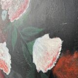 Bouquet de fleurs huile sur toile signé