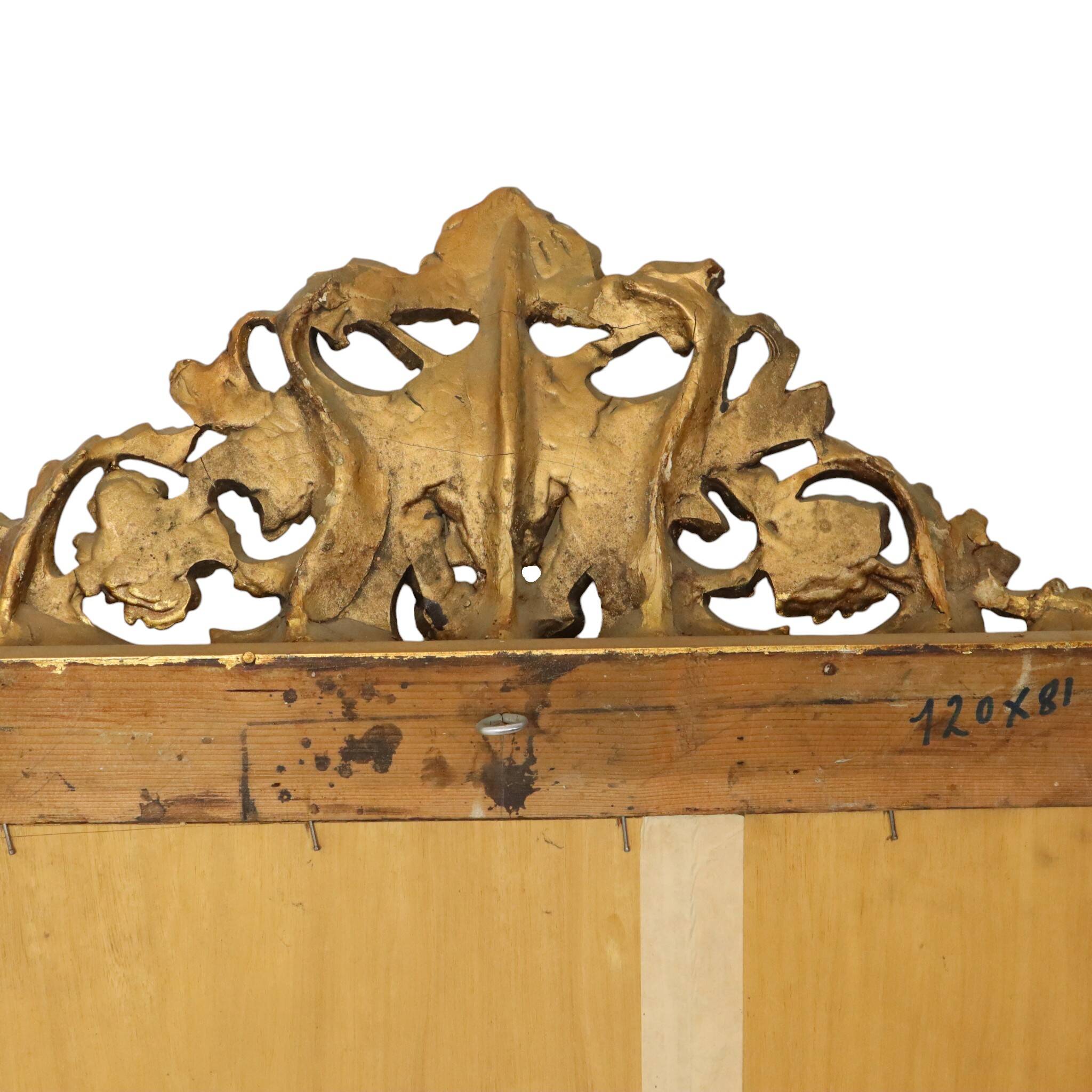 Miroir biseauté doré français antique XL