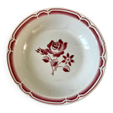 Plat creux badonviller à fleurs années 30