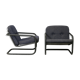 Paire de fauteuils édition Prisunic acier tubulaire et coussins mousses, France, 1973