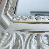 Octagonal mirror with moldings