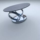 Page 1 of 8 Olympe table with swiveling glass and grey ceramic tops