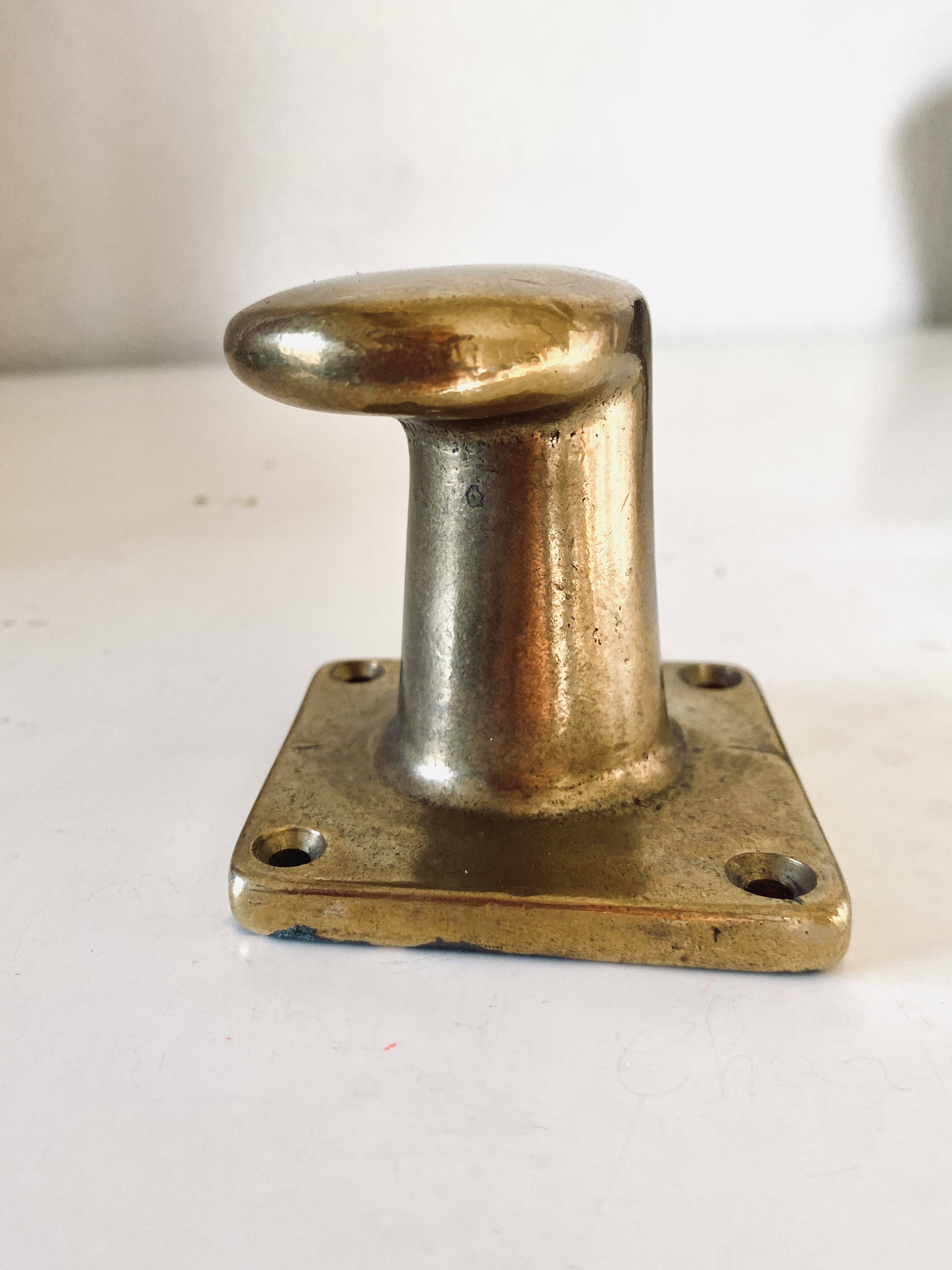 Pair of golden cast iron hooks