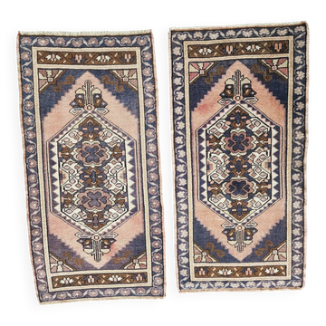 2 tapis turcs vintage faits main