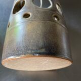 Vintage perforated stoneware lamp