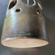 Vintage perforated stoneware lamp