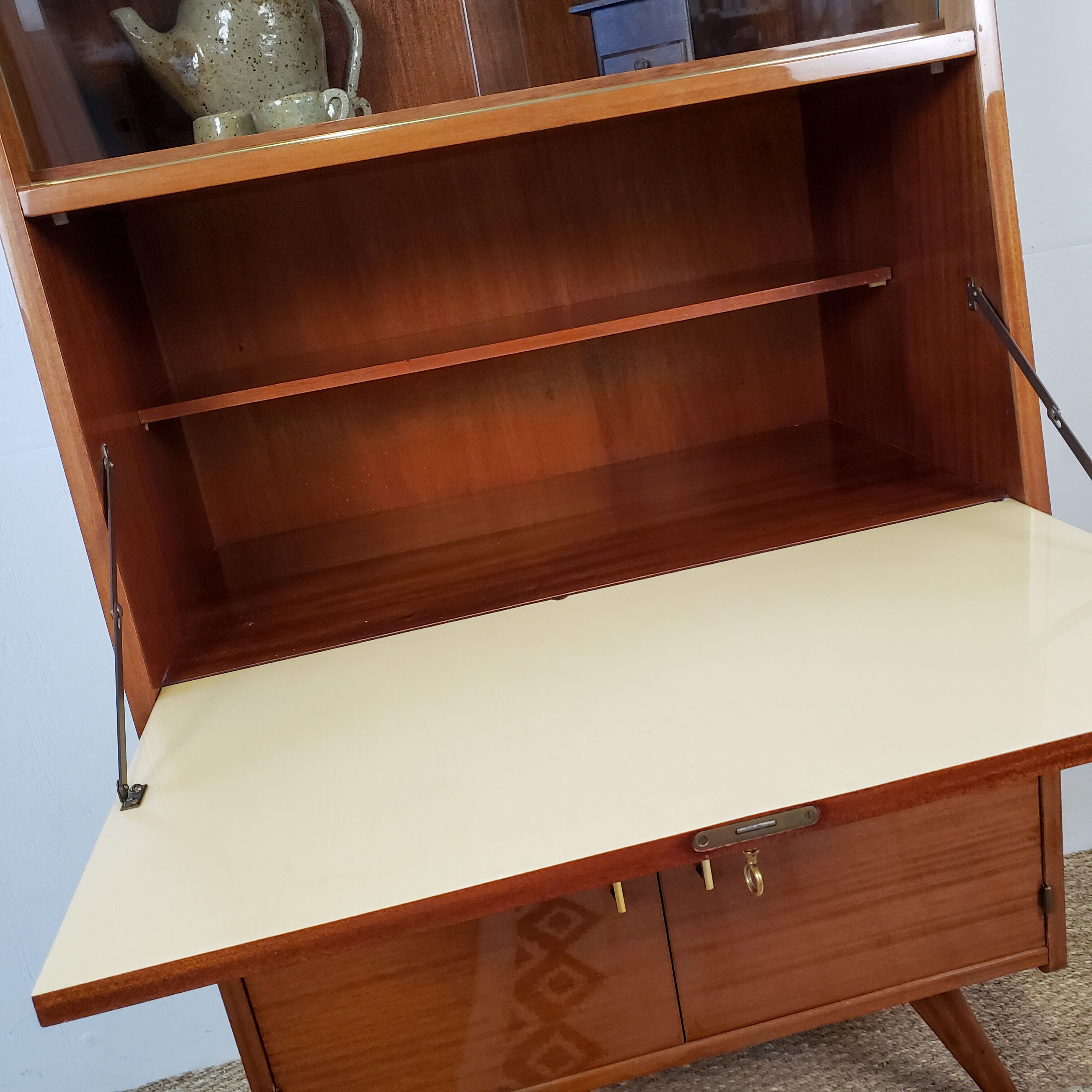 Vintage secretary with compass feet