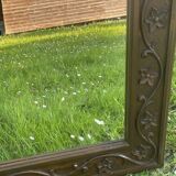 Large carved wooden mirror in Art Nouveau style
