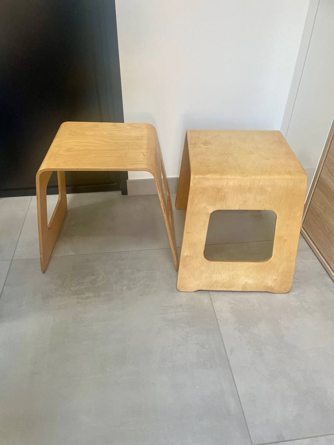Pair of benjamin ikea table stools 1990