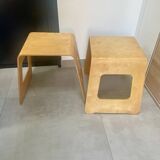 Pair of benjamin ikea table stools 1990