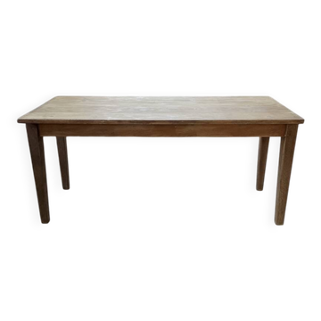 Table de ferme en pin et chêne