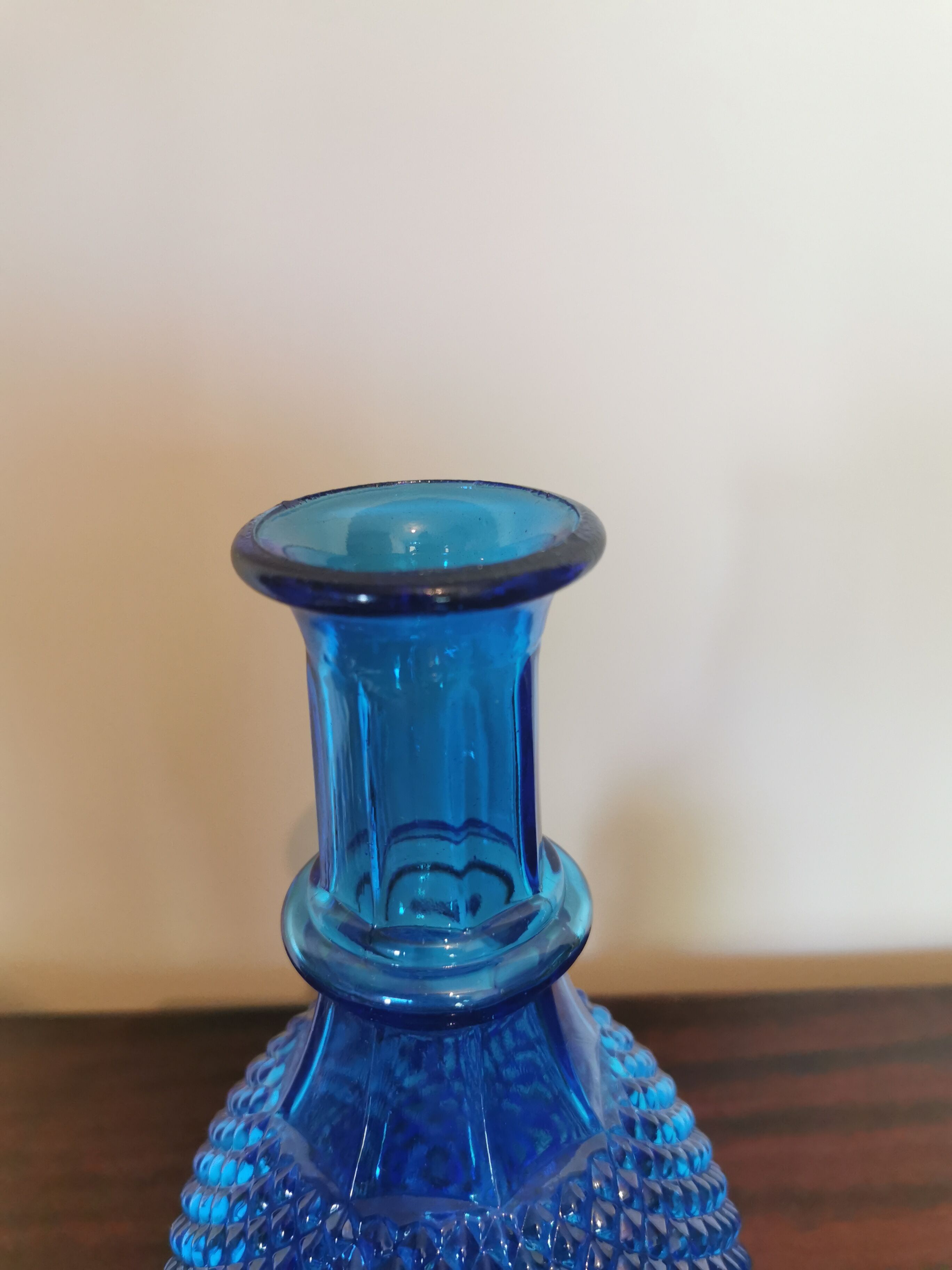Decanter blue diamond tip "Casa Lopez"