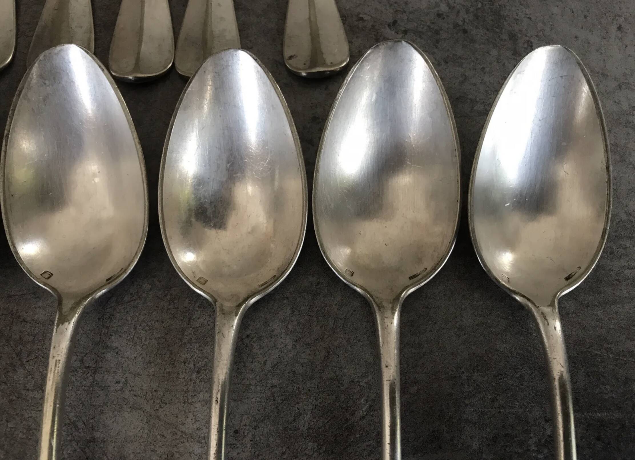 Lot of 15 old cutlery in monogrammed silver metal, christofle goldsmith