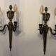 Pair of mid-19th century brass tassel sconces