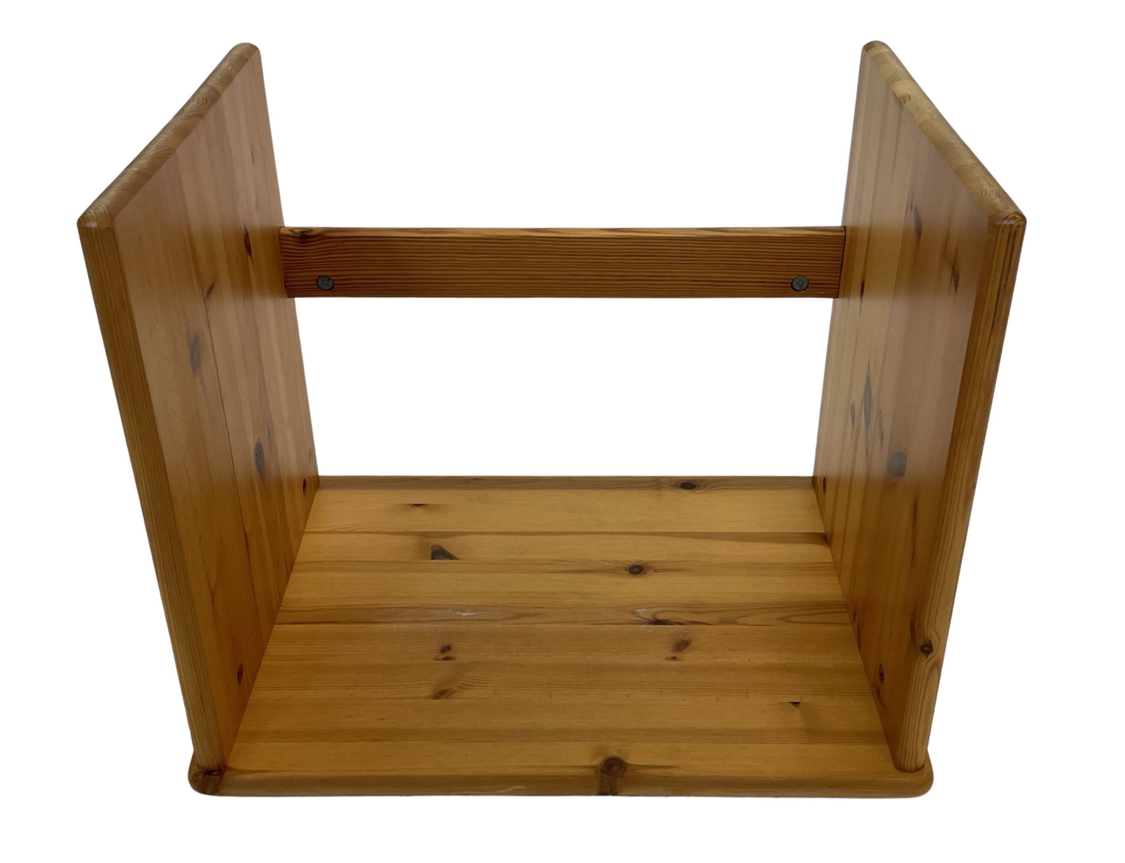 Tables gigognes vintage en bois de pin, tables d'appoint mimiset, lot de 3