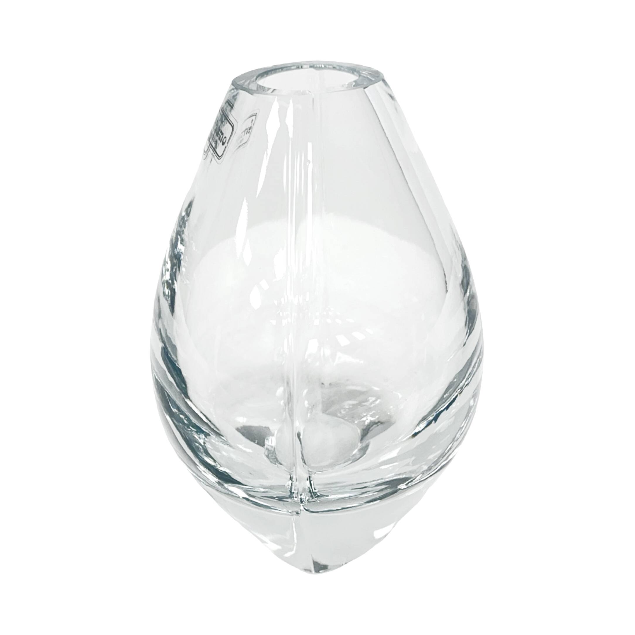 Hand-formed glass vase, minimalist design, Formano Germany, 1980s.