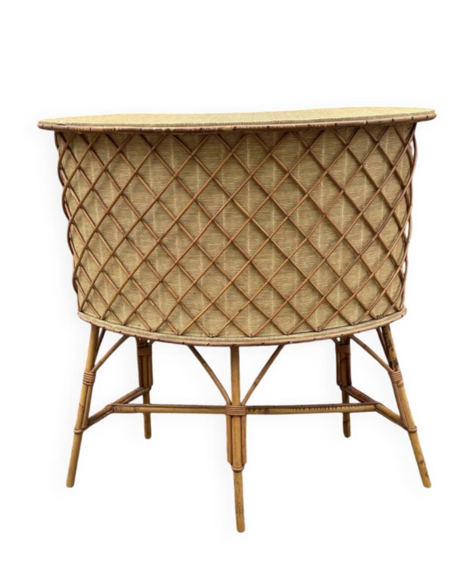 Bamboo tiki bar and bamboo rattan