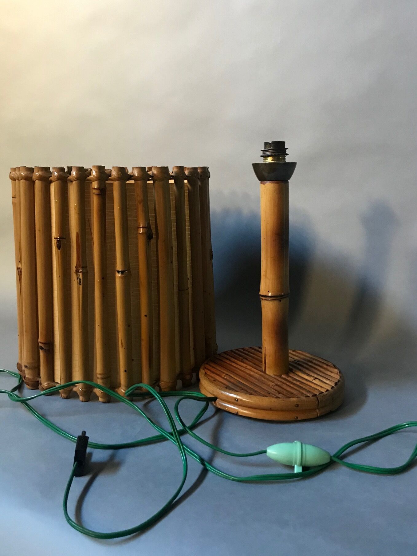 Bamboo table lamp 1950