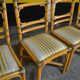 5 chaises bambou rotin années 60/70