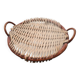 Rattan and wicker tray