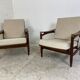 Vintage Danish Style Teak Mid-Century Set of 2 Chairs, 1950s