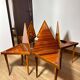 Italian Marquetry Five Piece Triangle Table