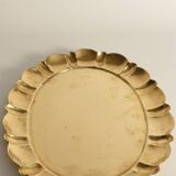 Hollywood Regency Large Oval Brass Tray by Firma Lars Holmström, Sweden 1940's