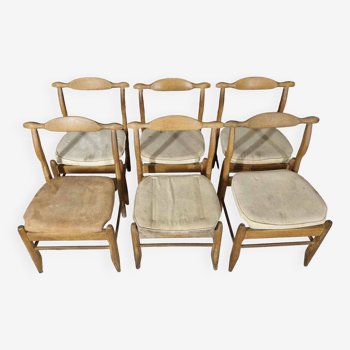 Suite de 6 chaises Guillerme et Chambron