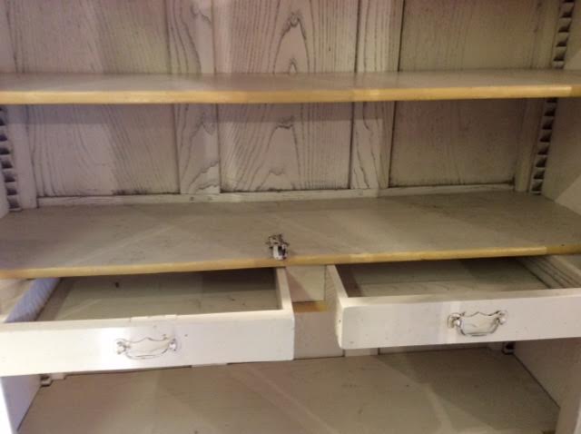 Beige cerused bookcase