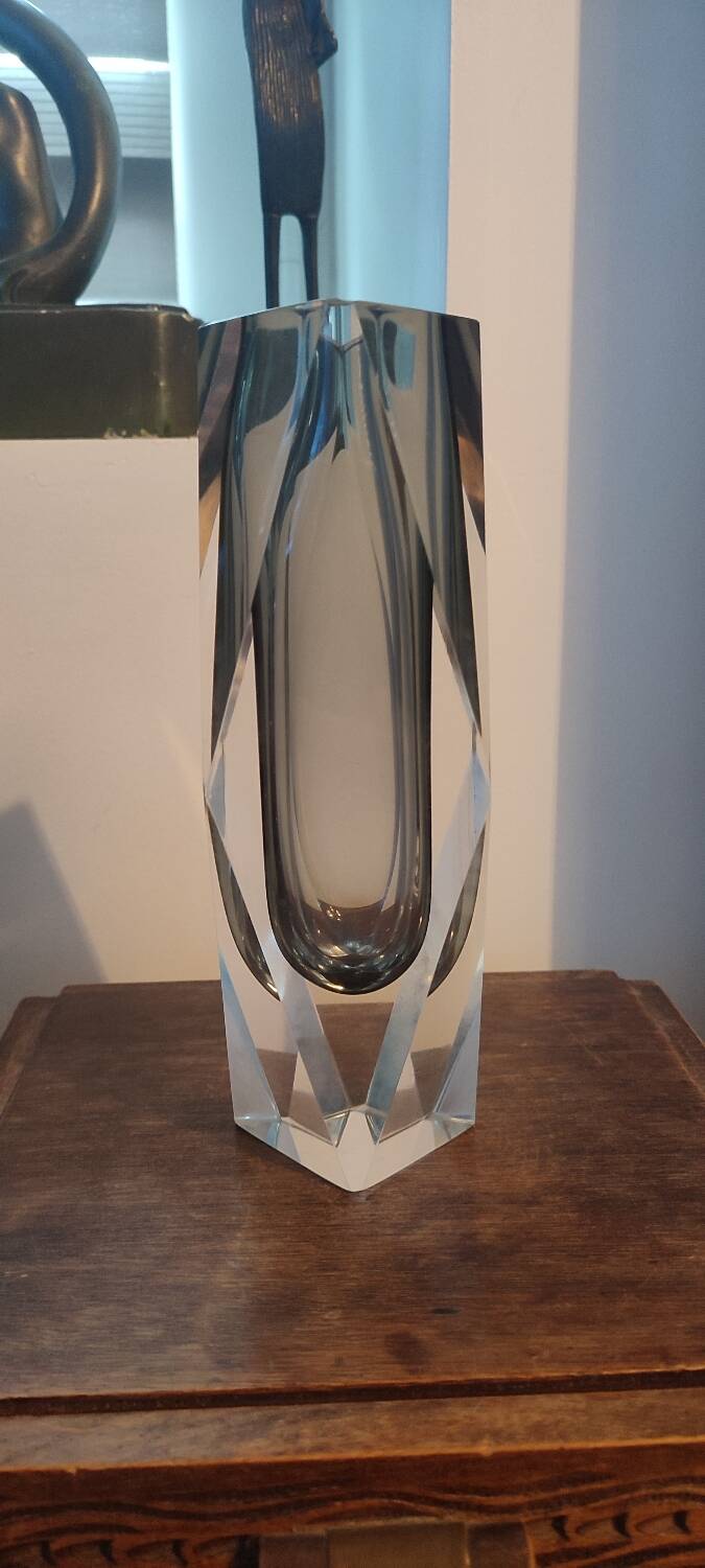 Sommerso vase Flavio Poli Seguso, Murano