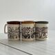 3 English Staffordshire mugs.