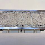 Rare glass flush mount by Kamenicky Senov, 1970s / Czechoslovakia