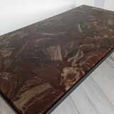 Natural stone and resin coffee table from the 70s